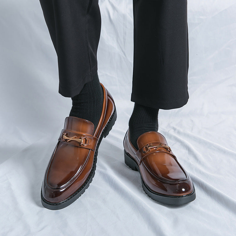 Herrenschuhe aus weichem Leder mit Glanz-Finish