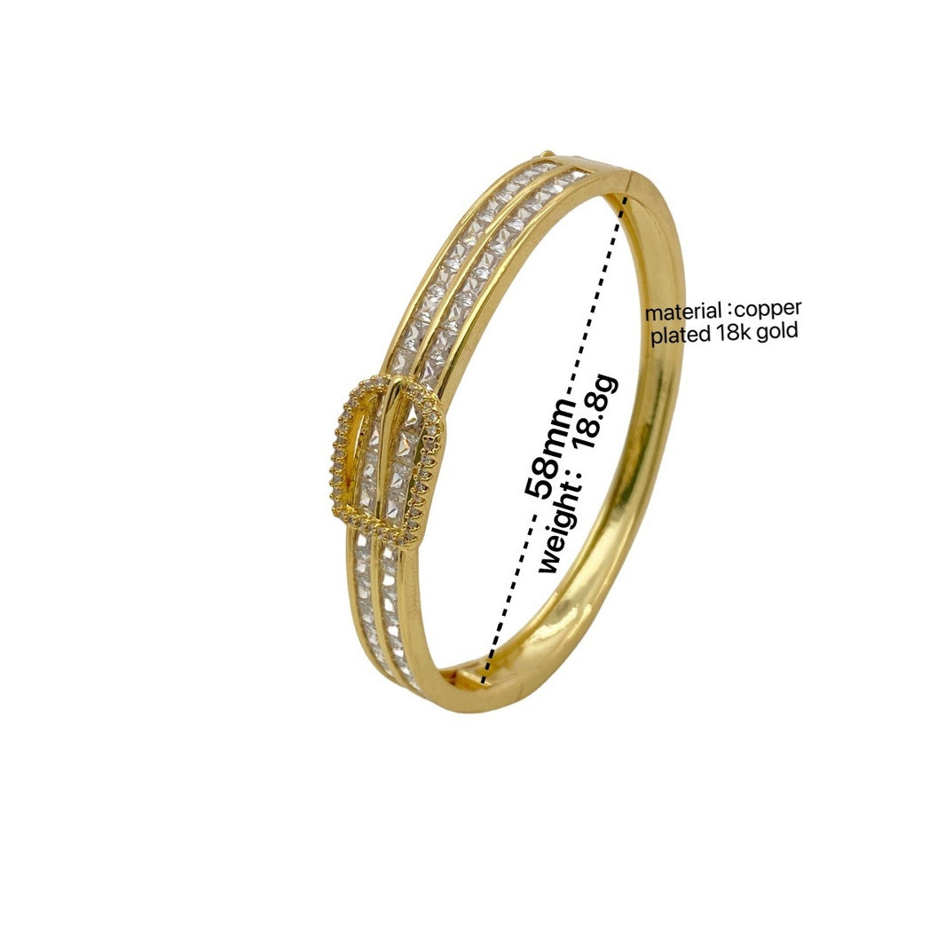 Armband mit Zirkonia und Hufeisen-Schnalle – Bild 14 | LuxeStyle
