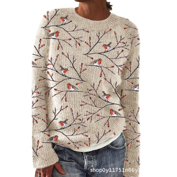 Damen-Sweatshirt mit Blumenmuster