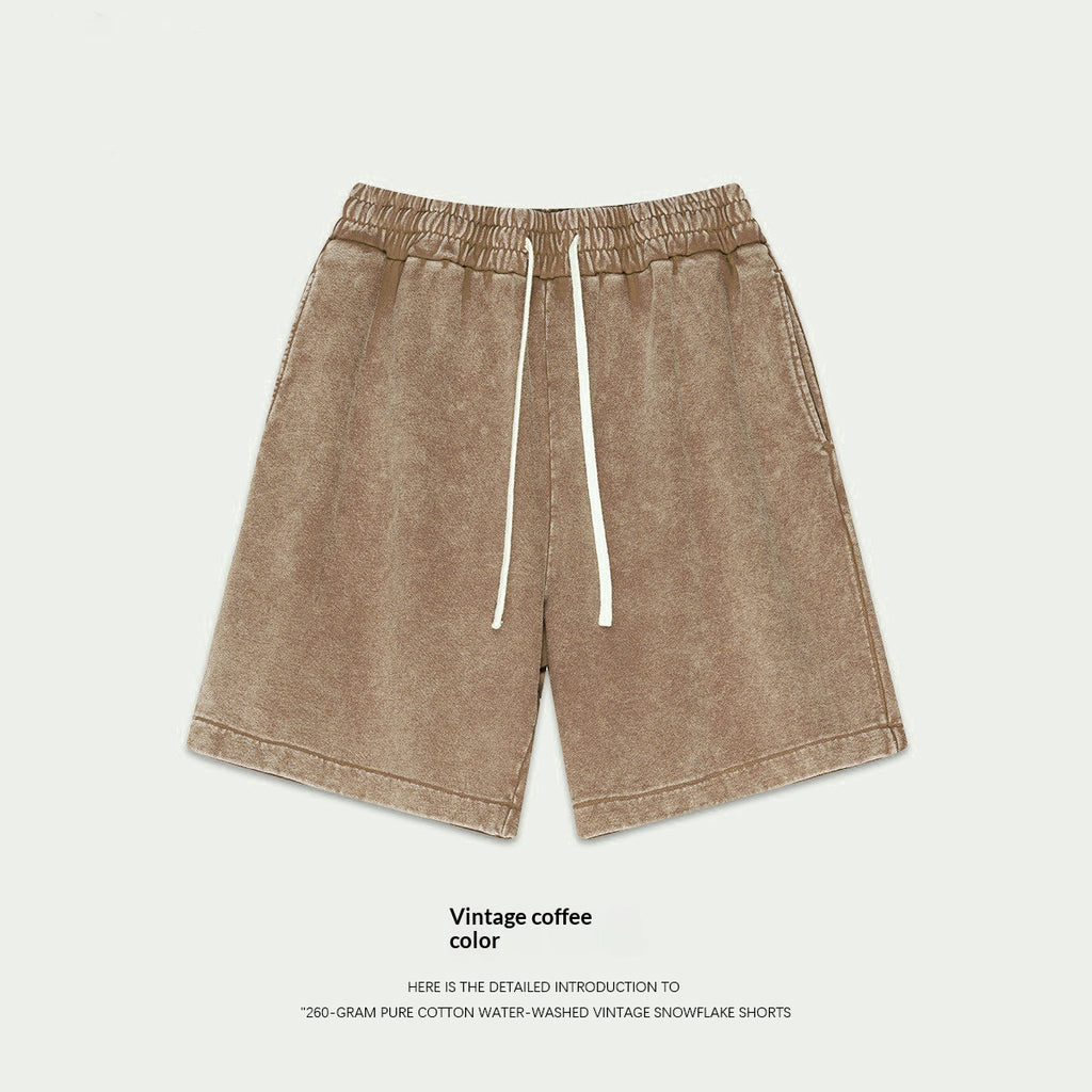 Retro Capri Shorts mit Schneeflocken-Textur