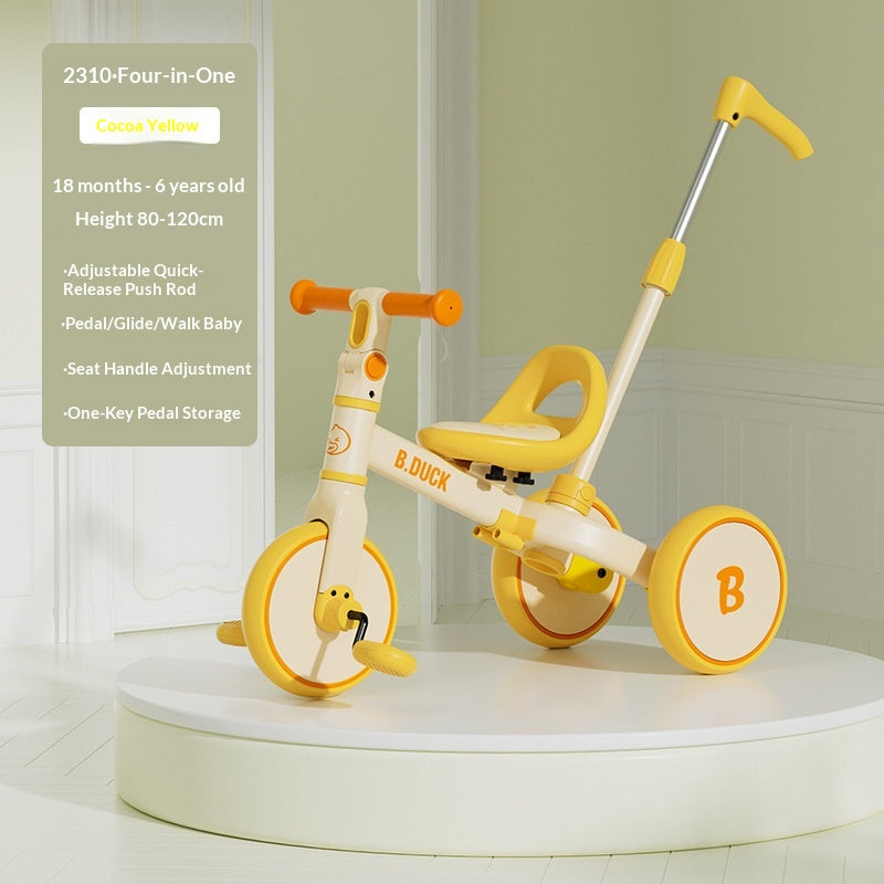 Gelbe Ente Multifunktionales Kinder-Dreirad