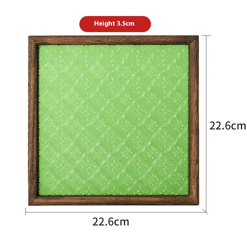 Retro Begonien-Tablett aus Holz und Glas – Bild 8 | LuxeStyle