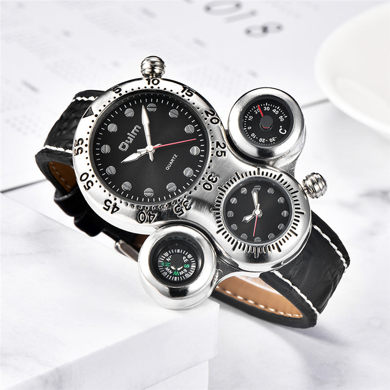 Quarz-Armbanduhr mit Kompass und GMT – Bild 7 | LuxeStyle