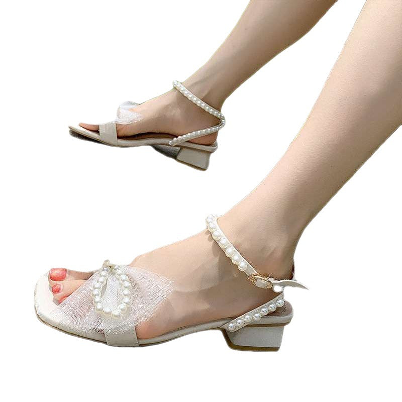 Lace-Up High Heels in Beige – Bild 4 | LuxeStyle
