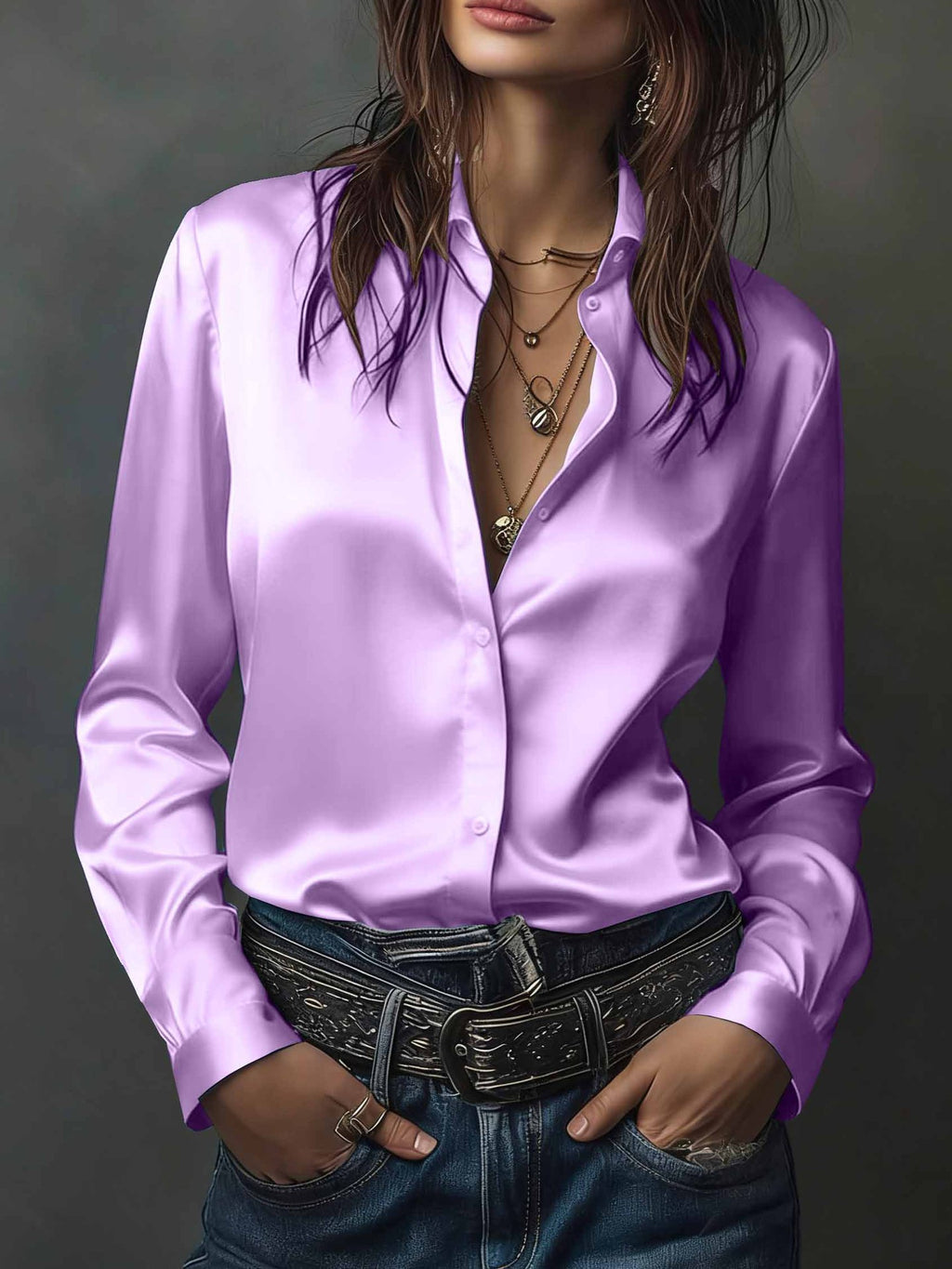 Elegantes Satinhemd im Western-Stil – Bild 14 | LuxeStyle