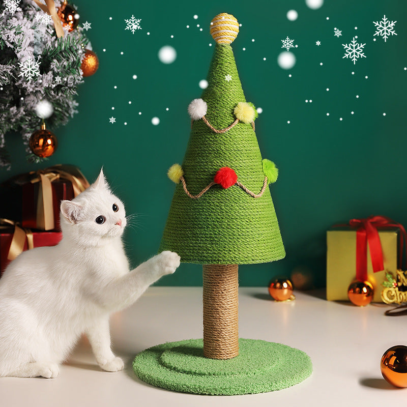Minimalistischer Katzen-Kletterbaum Weihnachten