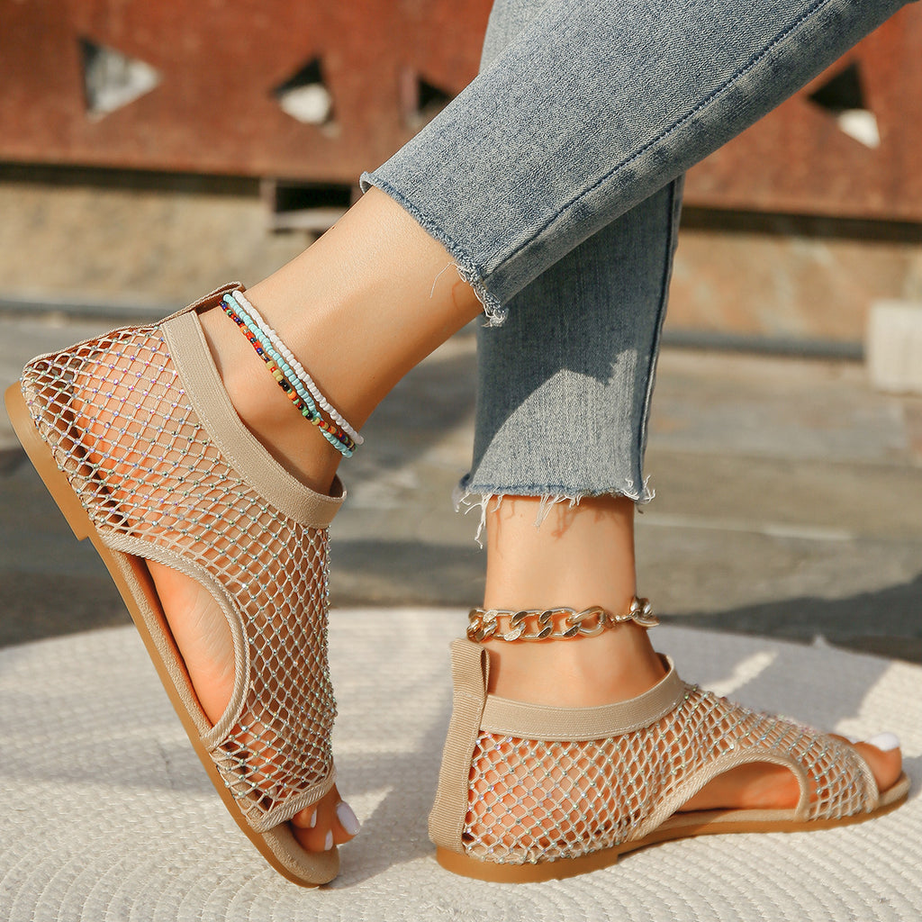 Sommer-Sandalen mit Strass und Cut-Outs – Bild 9 | LuxeStyle