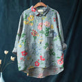 Locker sitzendes Damen-Top mit Rundhals und Blumenprint – Bild 1 | LuxeStyle