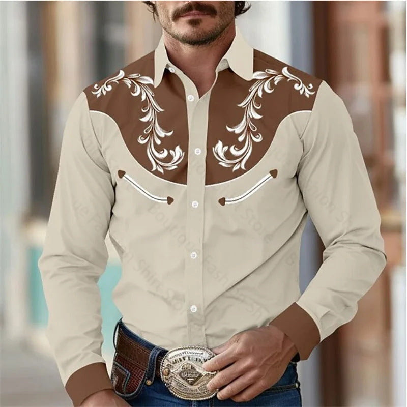 Florales Retro Western Hemd für Herren – Bild 6 | LuxeStyle