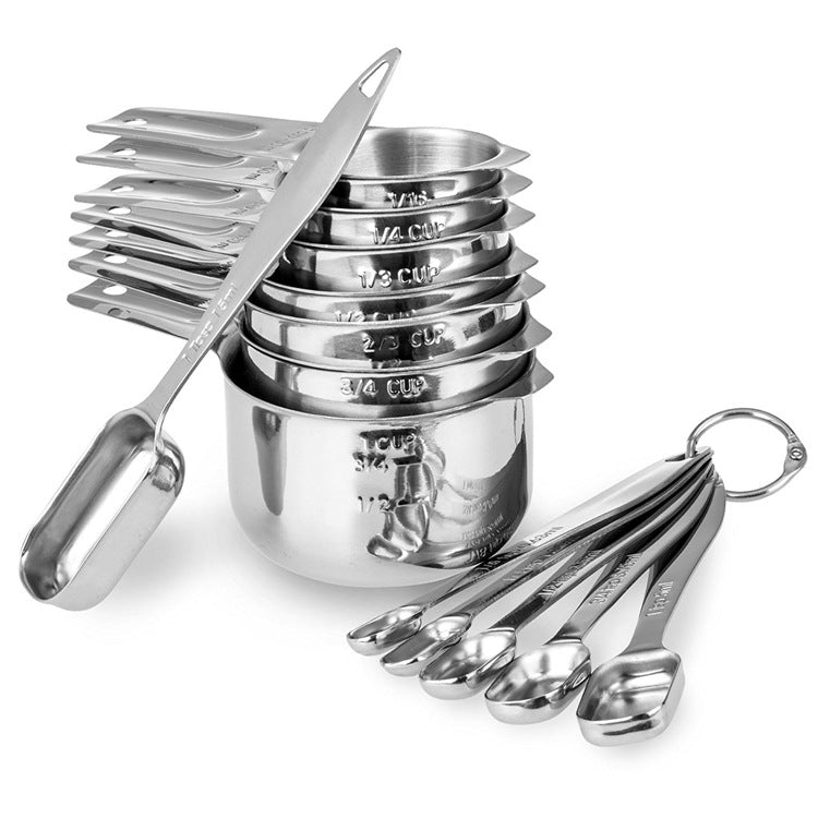 Messlöffel- und Messbecher-Set aus Edelstahl – Bild 3 | LuxeStyle
