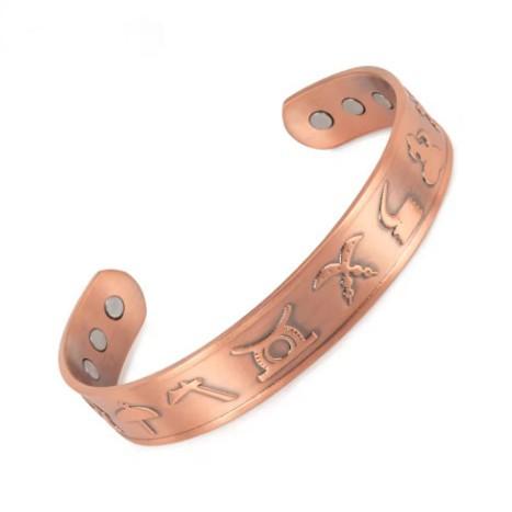 Retro Totem Magnet Armband aus Kupfer
