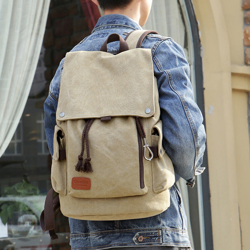 Retro Canvas-Rucksack für Herren – Bild 6 | LuxeStyle