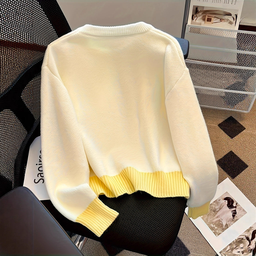 Strickpullover mit Schmetterlingsmuster