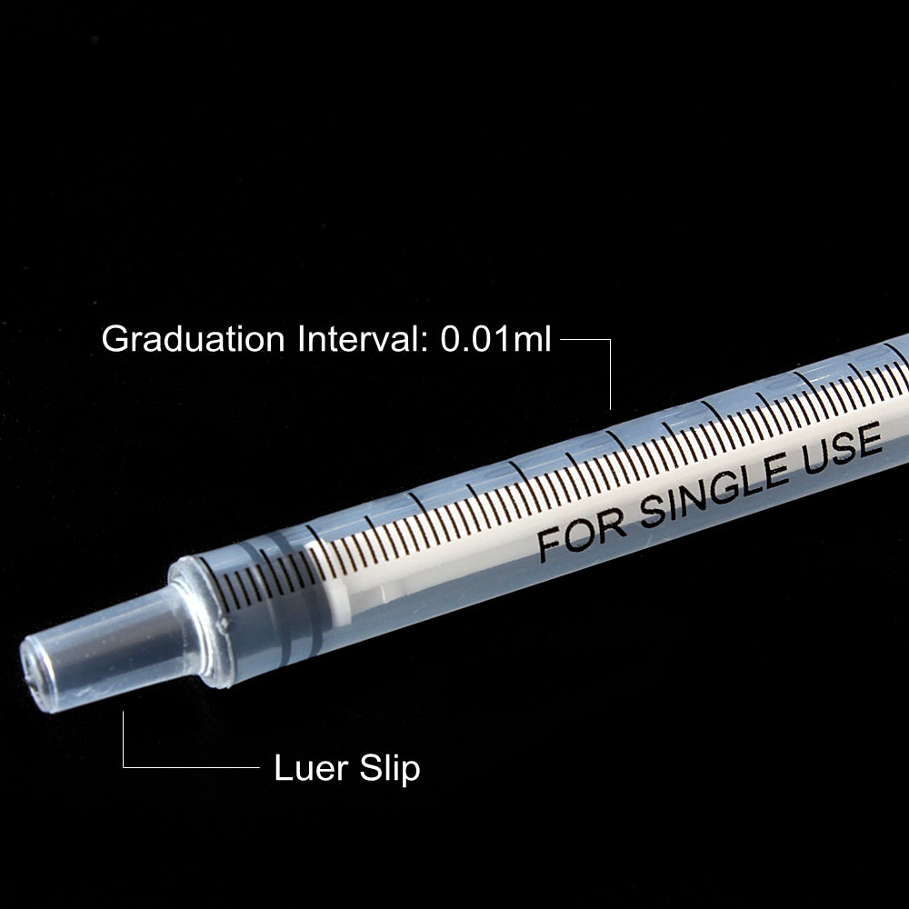 1ml Spritzen mit Kappen, 25er-Pack