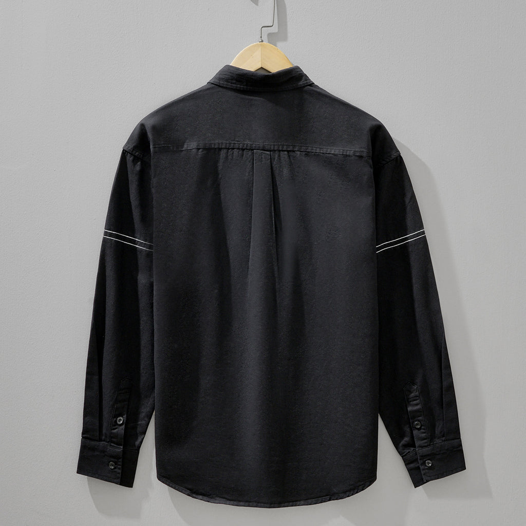 Schlank geschnittenes Langarm-Shirt aus Baumwolle – Bild 2 | LuxeStyle