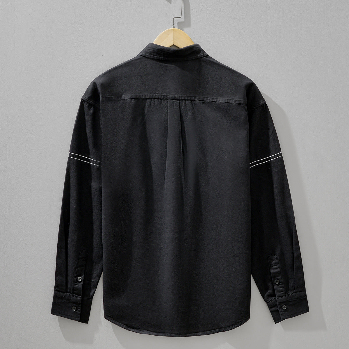 Schlank geschnittenes Langarm-Shirt aus Baumwolle – Bild 2 | LuxeStyle