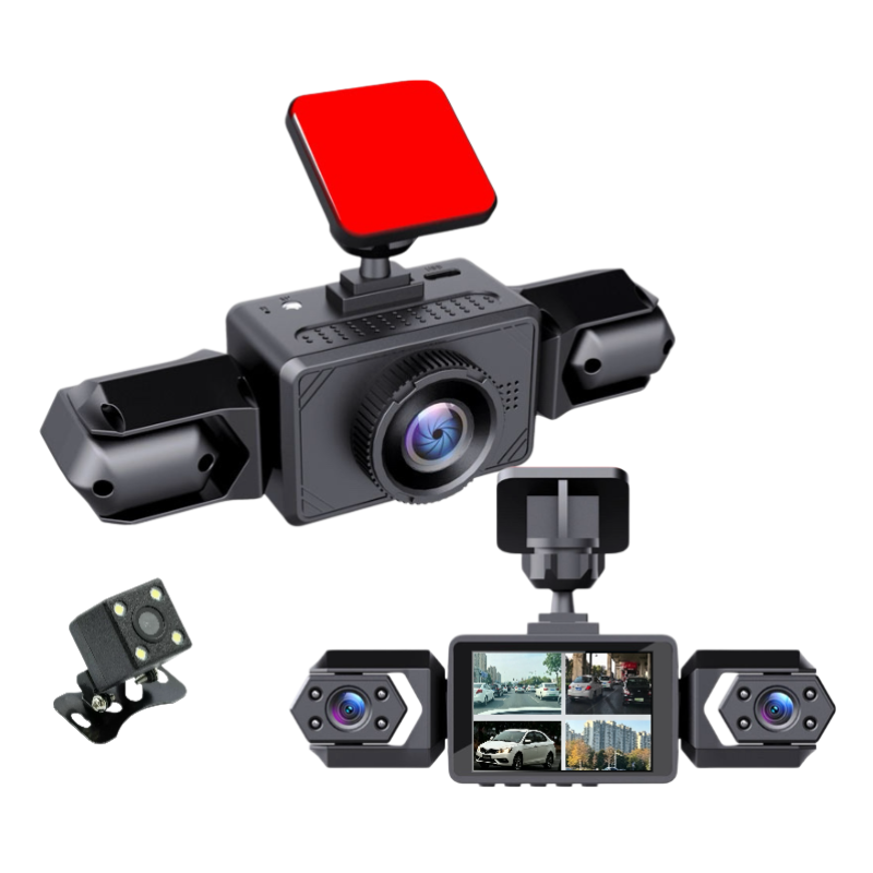 1080P Autorekorder mit 4 Linsen und Nachtsicht