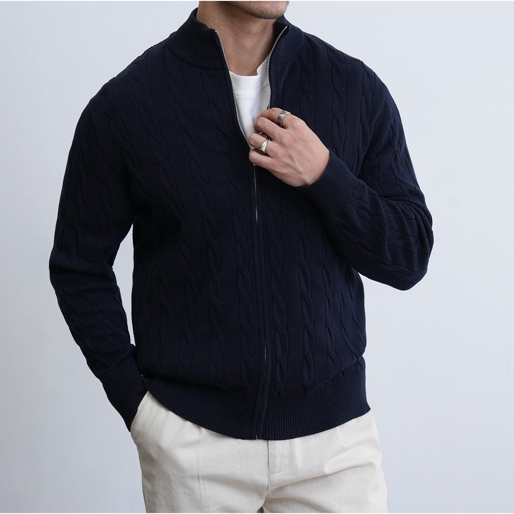 Herren-Kardigan mit Jacquard-Muster