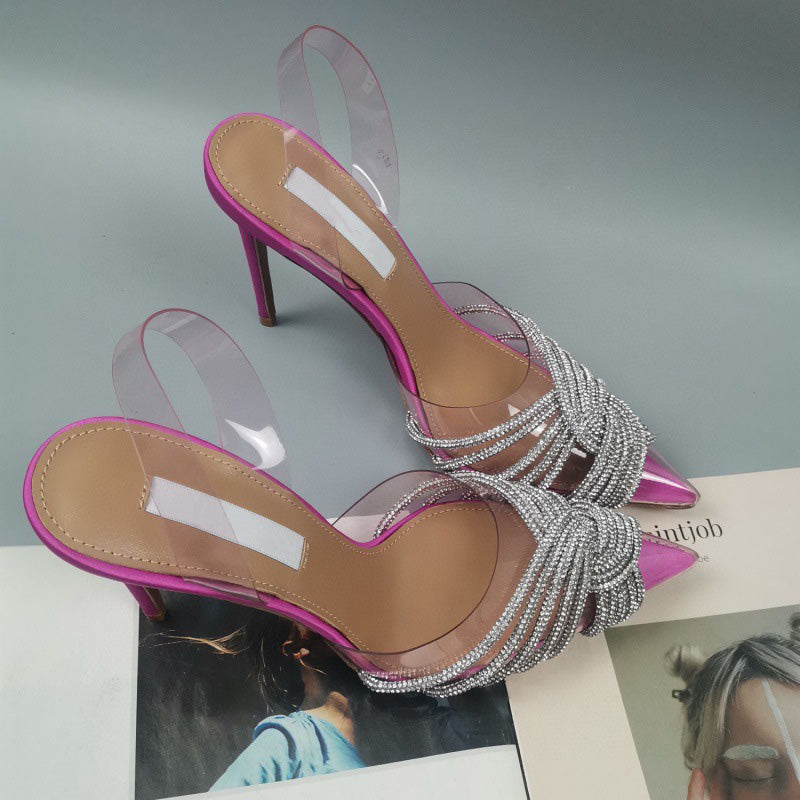 Sandalen mit Strass und spitzer Zehenpartie – Bild 2 | LuxeStyle