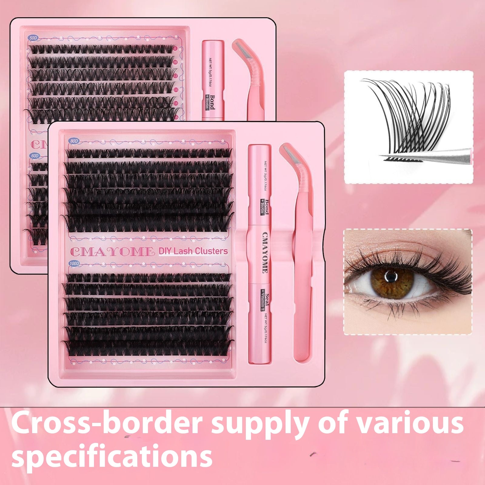 DIY Einzelne Cluster-Individuelle Falsche Wimpern Natürliche Dicke Gem
