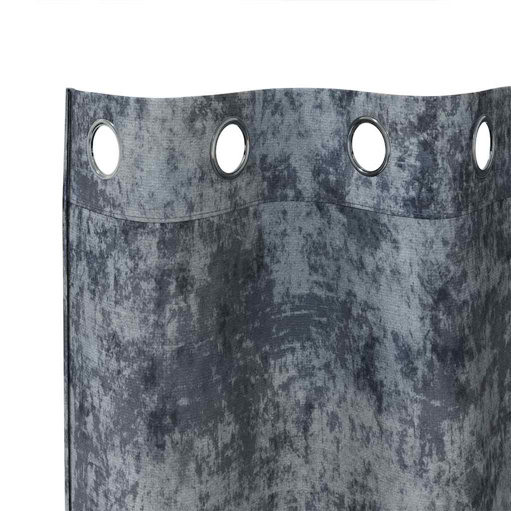 Vorhang-Set Samt Silber (2 Stück)