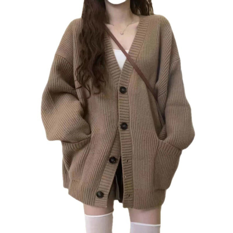 Einheitlich gefärbter Cardigan