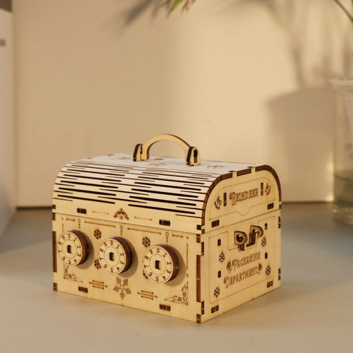 3D Holzpuzzle Schatztruhe Bausatz
