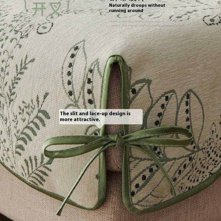 Chenille Sofaüberzug Blumenmuster