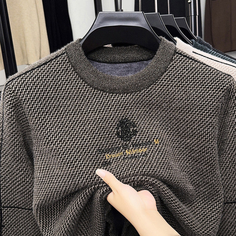 Warmes Strickpullover-Sweatshirt