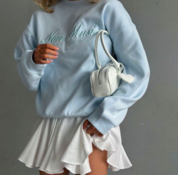 Retro-Sweatshirt mit Print