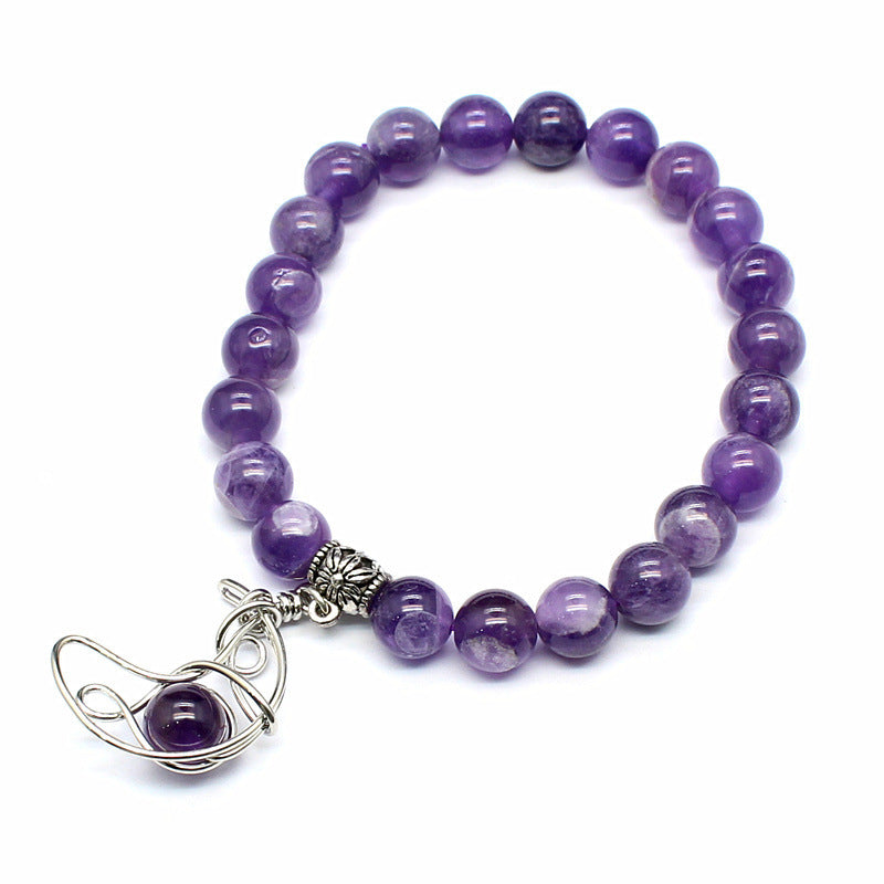 Naturstein-Armband mit runden Kristallperlen – Bild 2 | LuxeStyle