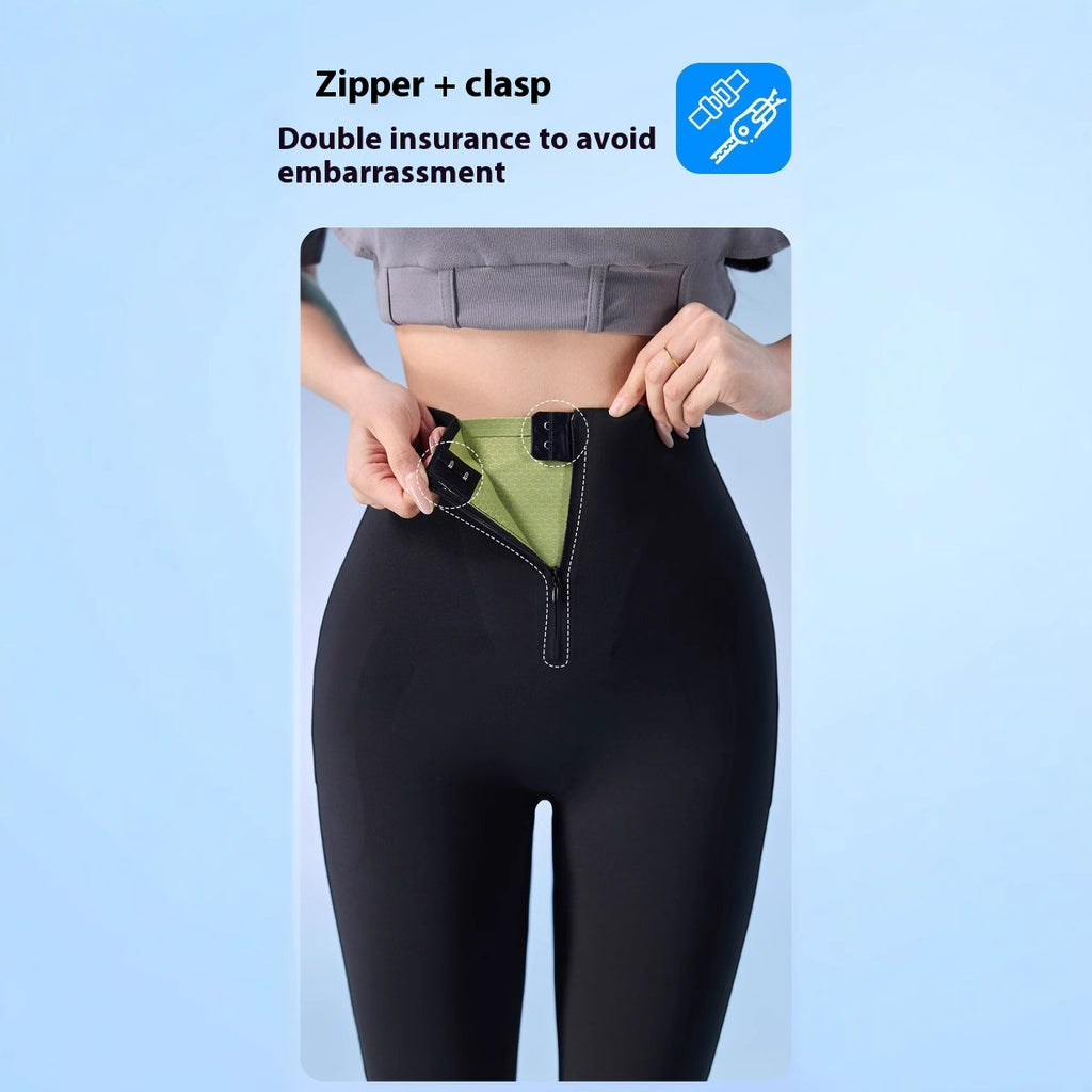 Hohe Yoga-Hosen mit Elasthan