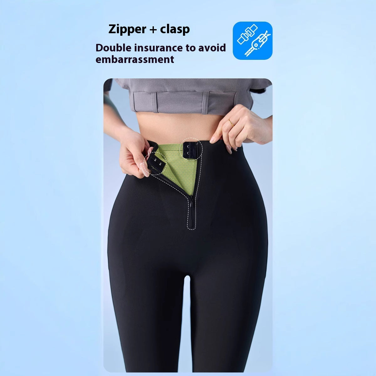Hohe Yoga-Hosen mit Elasthan