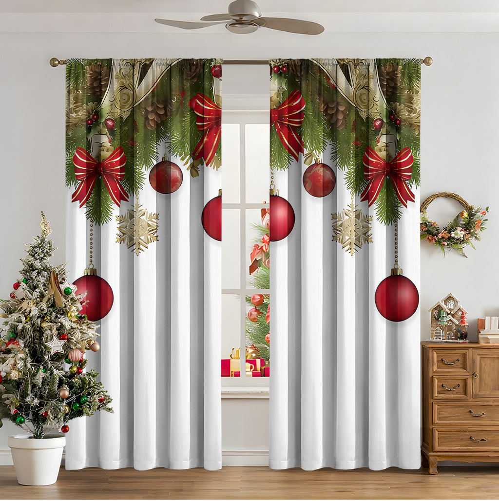Weihnachtsvorhänge mit 3D-Digitaldruck