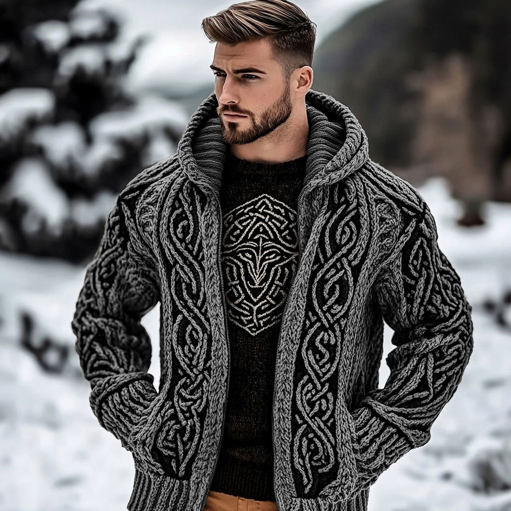 Herren Hoodie mit Reissverschluss & Print