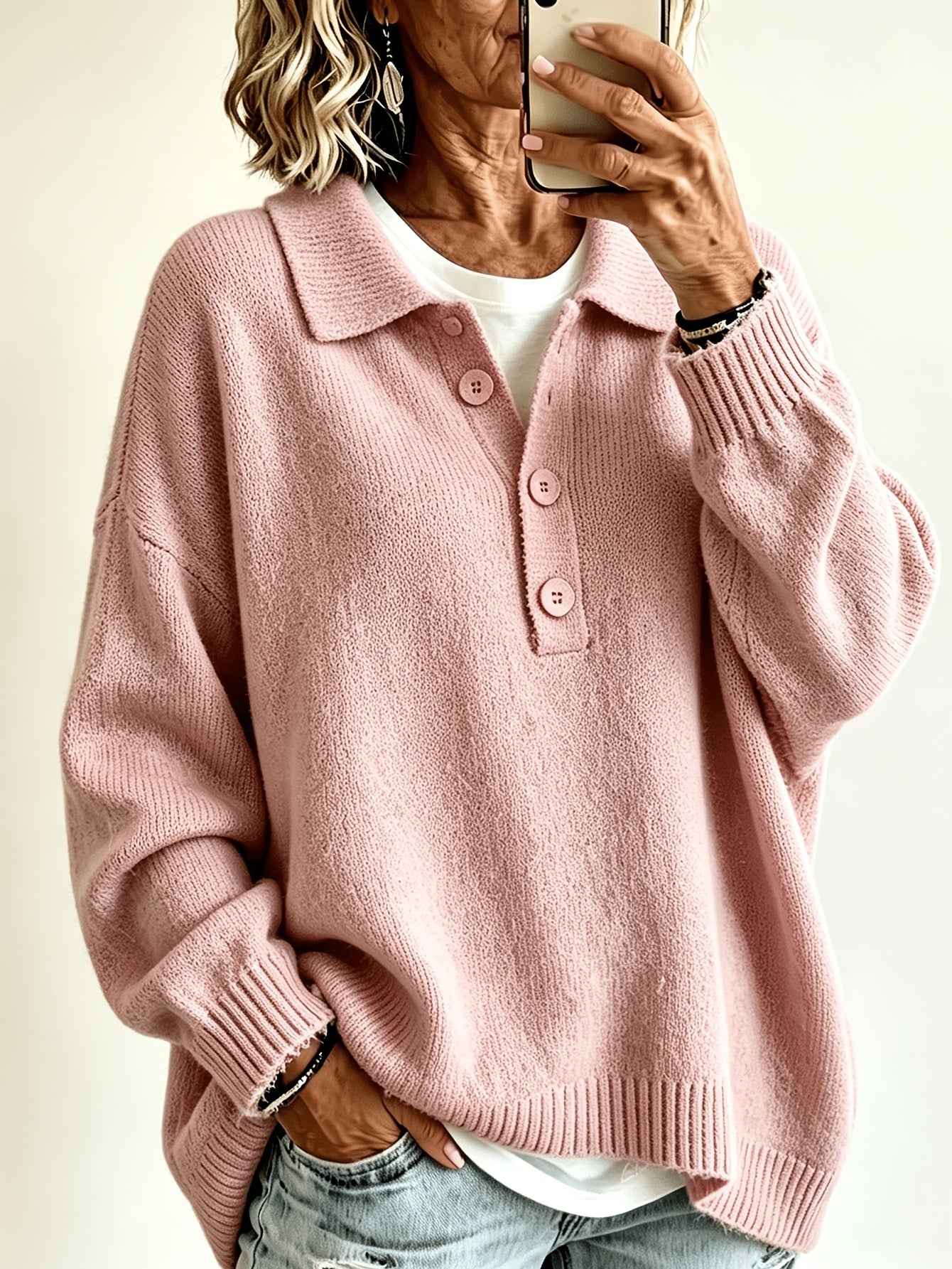 Damen Pullover Cardigan