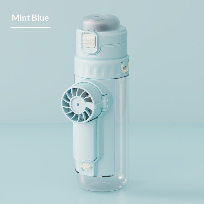 Trinkflasche mit Ventilator und Sprühfunktion