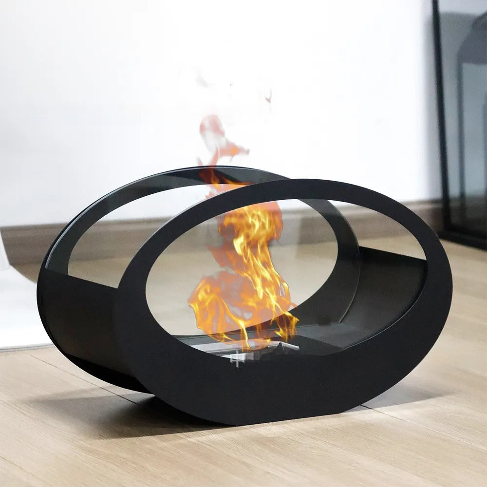 Ovaler Tischkamin – Ethanol-Feuerstelle | LuxeStyle
