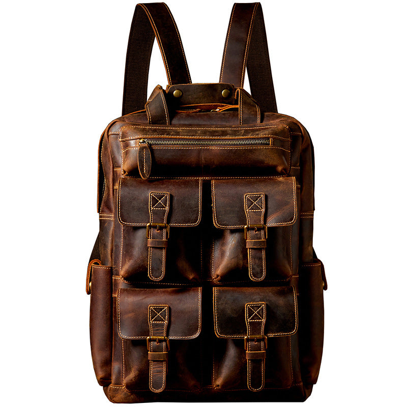 Grosses Retro-Leder-Reiserucksack für Herren – Bild 5 | LuxeStyle