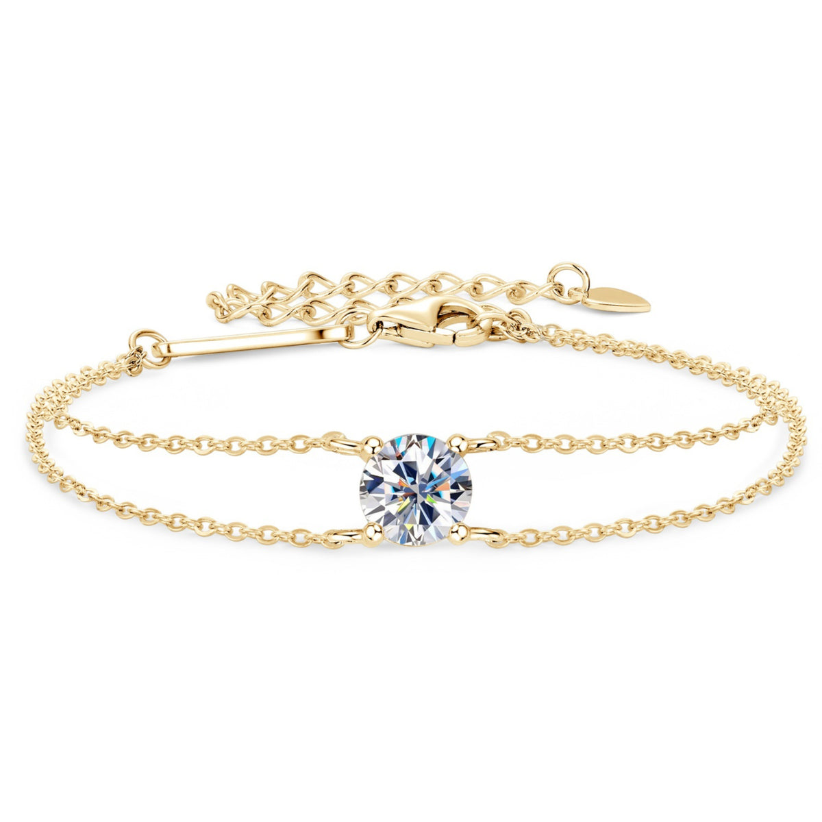 Vielseitiges Moissanit Armband aus 925er Silber | LuxeStyle