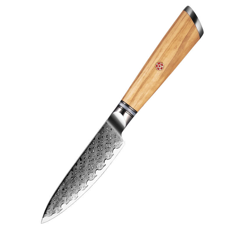 Kochmesser Damaststahl Olivenholz – Ansicht 4