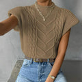Rollkragen Strickweste für Damen