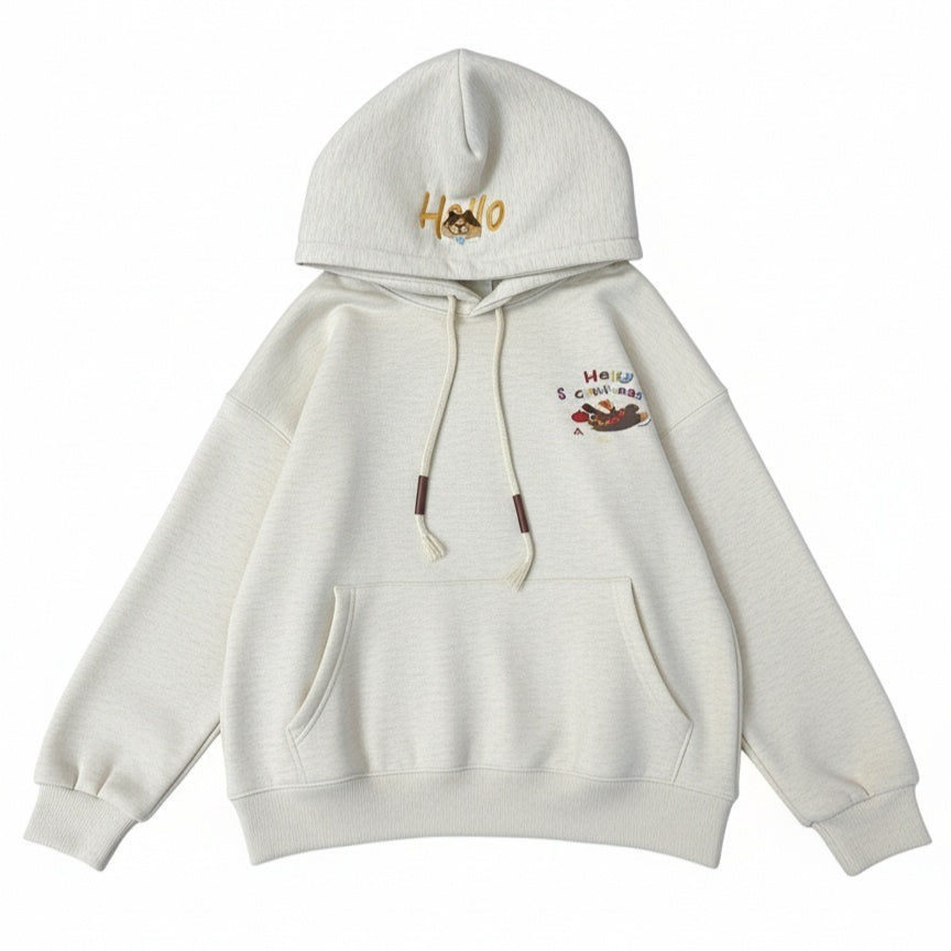 Dackel Bestickter Hoodie
