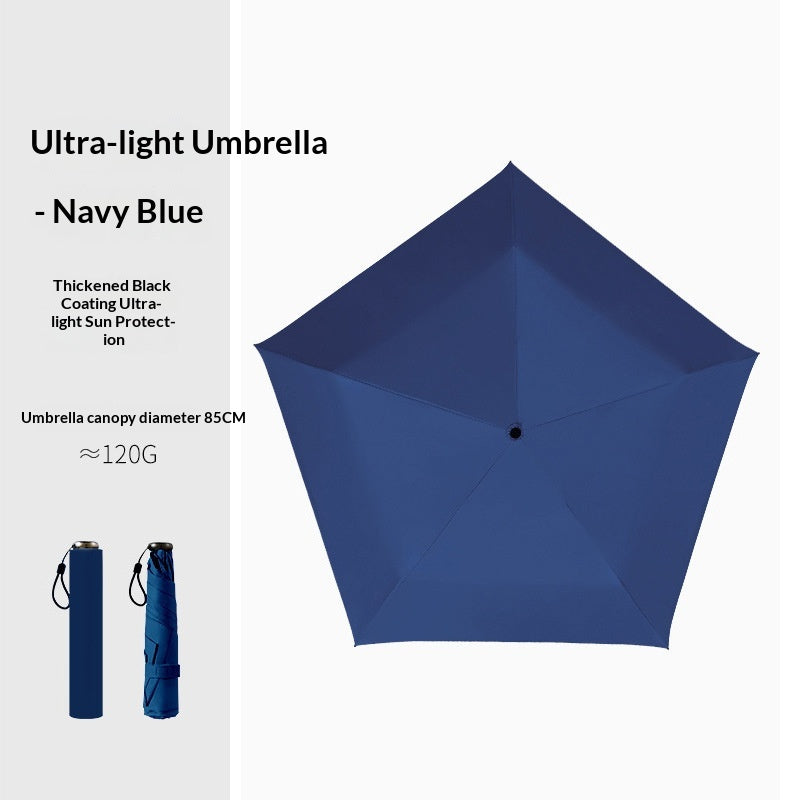 Ultraleichter 3-fach Regenschirm mit 5 Rippen