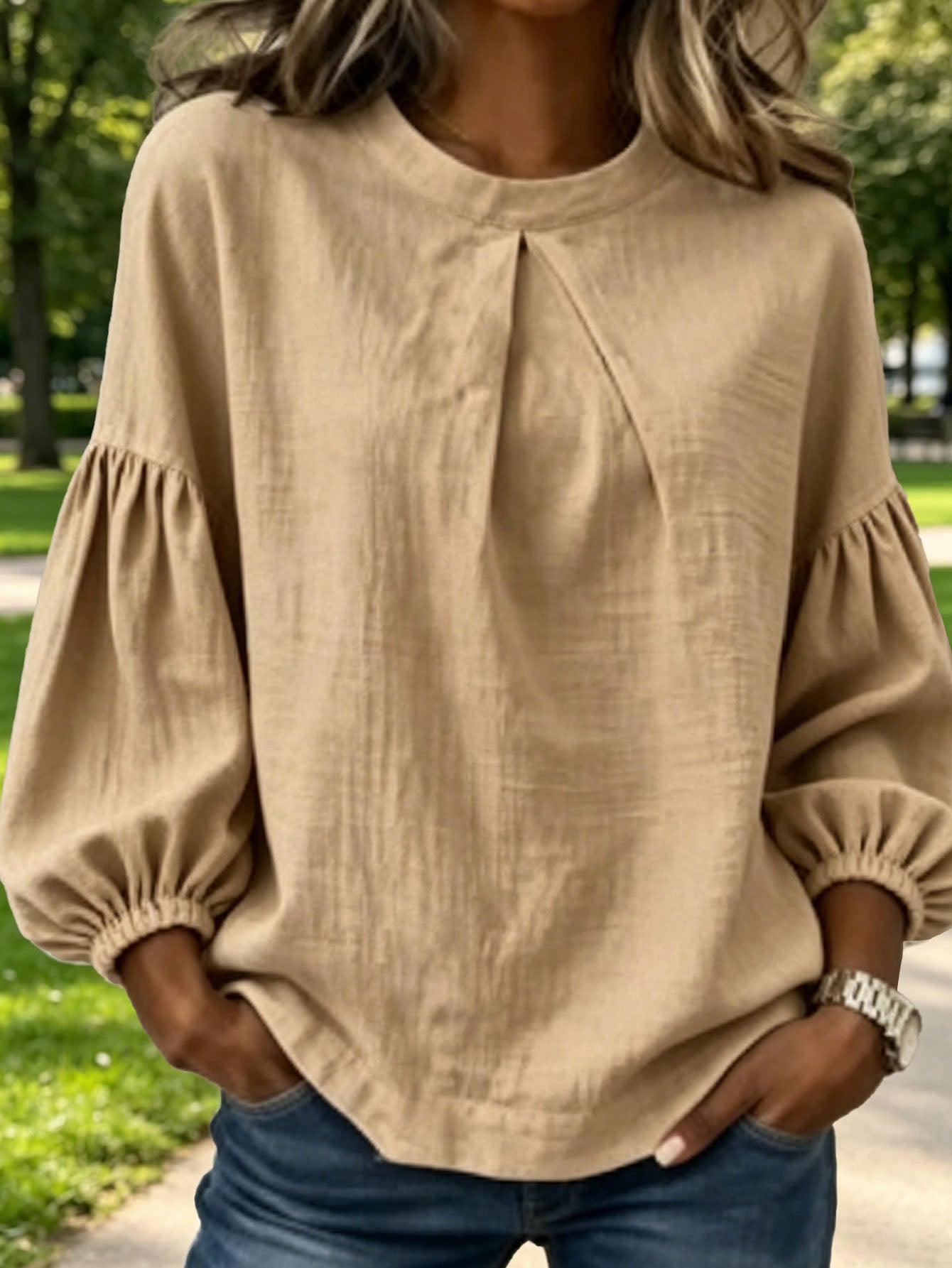 Langarmshirt mit Rundhals