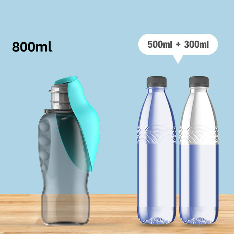 Hunde-Trinkflasche mit Napf – 800ml