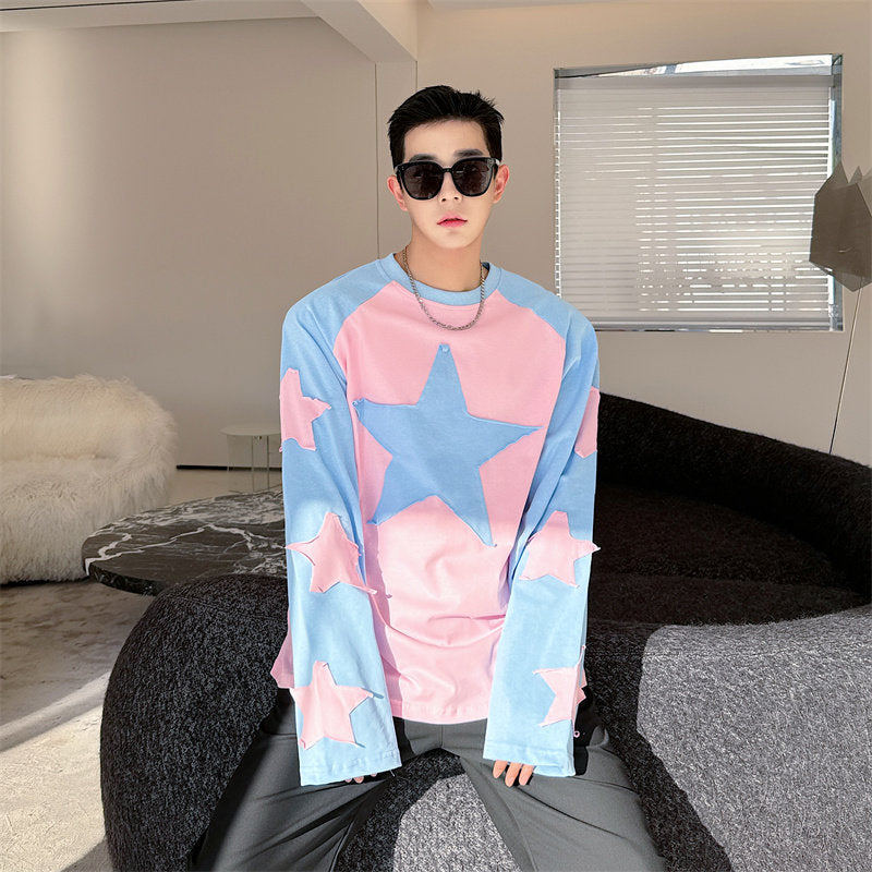 Langarmshirt mit 3D-Pentagramm-Design – Bild 6 | LuxeStyle