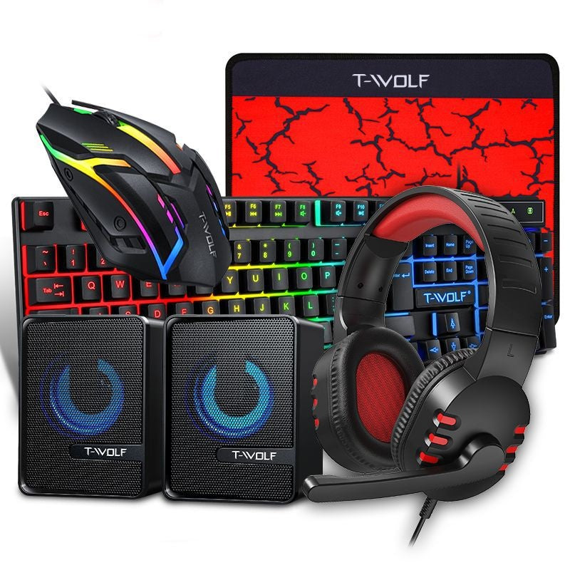 Gaming‑Set mit beleuchteter Tastatur, Maus, Headset und Lautsprechern – Bild 2 | LuxeStyle
