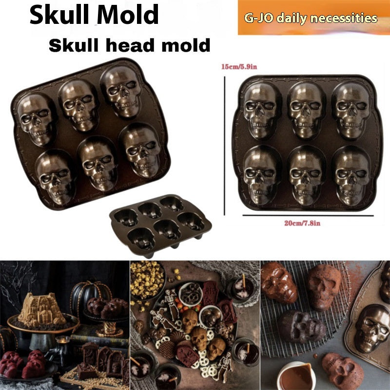 3D Totenkopf-Backform aus Aluminium