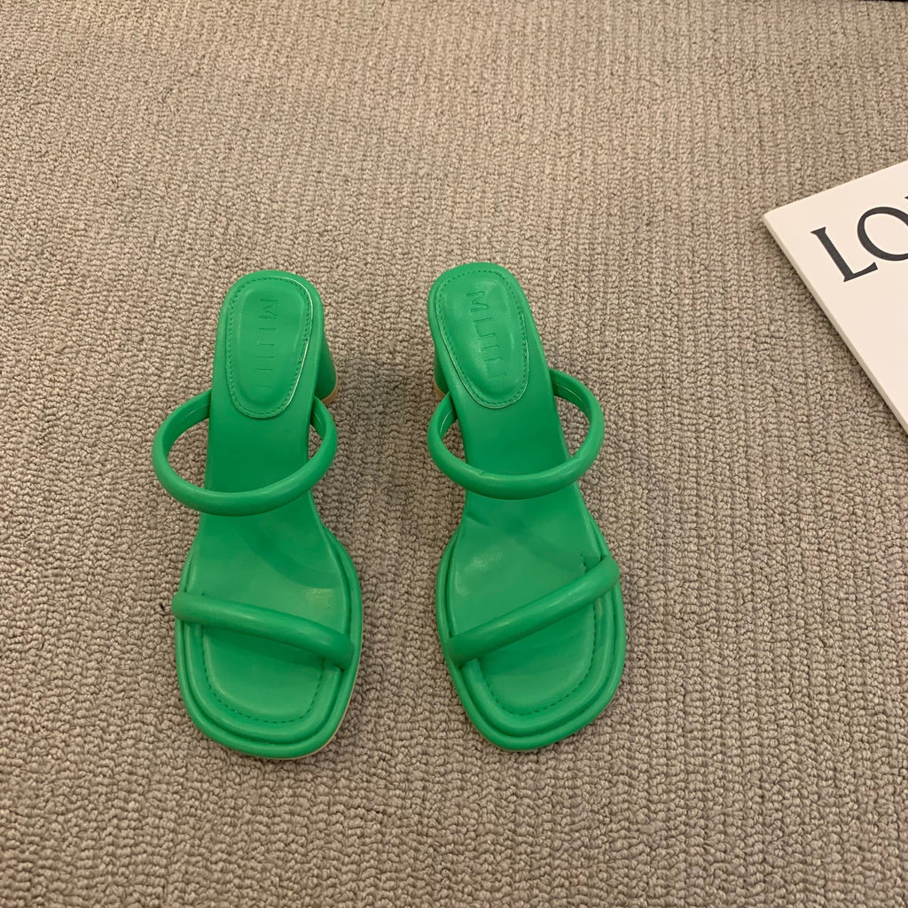 Koreanische Sandalen mit Blockabsatz | LuxeStyle
